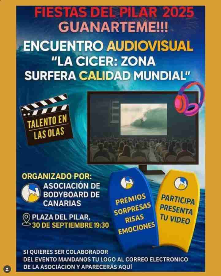 Encuentro Audiovisual: “La Cicer: Zona Surfera Calidad Mundial” en la Plaza del Pilar, Las Palmas de Gran Canaria.