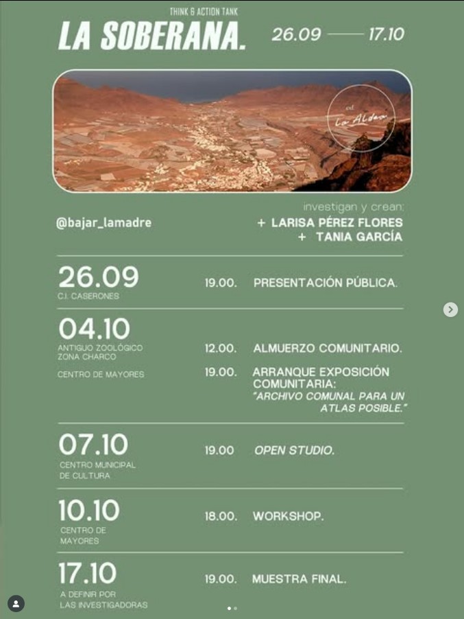 Presentación del proyecto La Soberana en el Centro de Interpretación Los Caserones, La Aldea de San Nicolás, Gran Canaria.