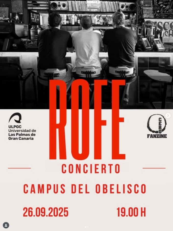 Concierto de Rofe en el Campus del Obelisco, Las Palmas de Gran Canaria, después de la Feria de Fanzine de Cozidos.