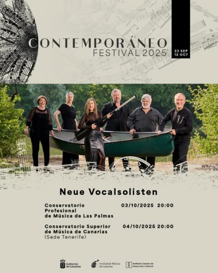 Concierto de Neue Vocalsolisten en el Conservatorio Superior de Música de Canarias, Las Palmas de Gran Canaria.