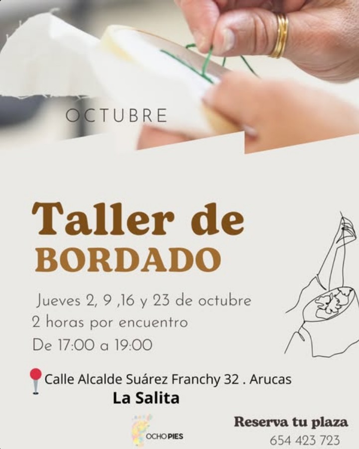 Taller de Bordado en La Salita, Arucas, Gran Canaria.