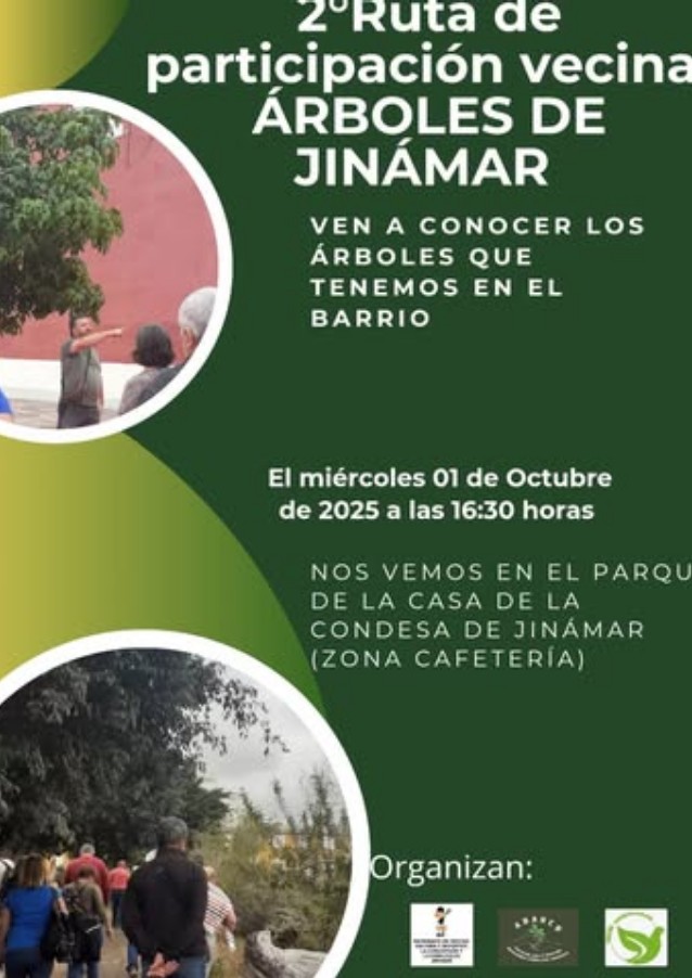 Visita Guiada - 2ª Ruta de Participación Vecinal: Árboles de Jinámar, en el Parque de la Casa de la Condesa de Jinámar, Las Palmas de Gran Canaria.