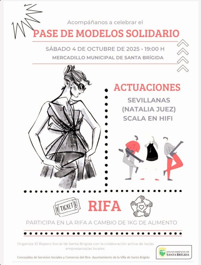 Pase de Modelos Solidario en el Mercadillo Municipal de Santa Brígida, Gran Canaria.