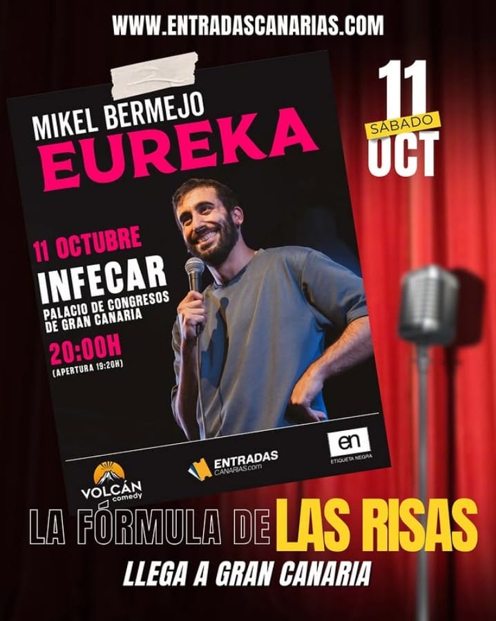 Humor – "Eureka" con Mikel Bermejo en Infecar de Las Palmas de Gran Canaria.