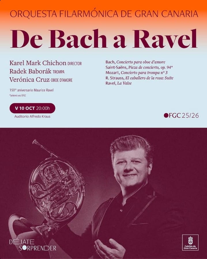 Concierto - De Bach a Ravel en el Auditorio Alfredo Kraus, Las Palmas de Gran Canaria.