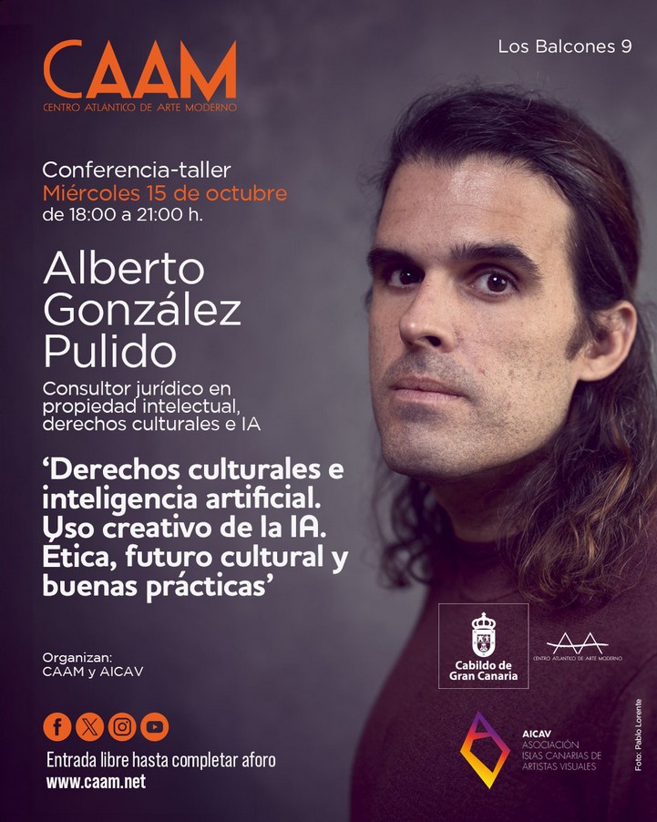Charla - Jornada informativa con Alberto González Pulido en el Centro Atlántico de Arte Moderno, Las Palmas de Gran Canaria.