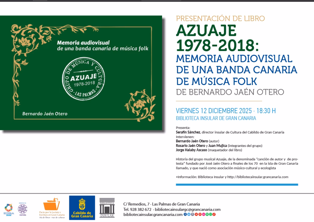 Presentación del Libro" Memoria Audiovisual de una banda: Azuaje" en la Biblioteca Insular de Las Palmas de Gran Canaria.