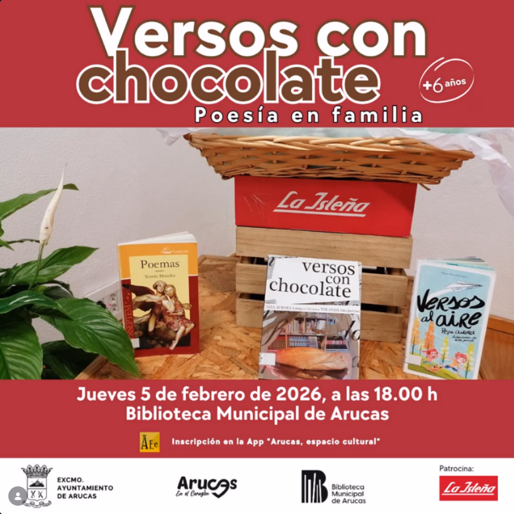 Poesía en familia - Versos con Chocolate en la Biblioteca Municipal de Arucas, Gran Canaria.