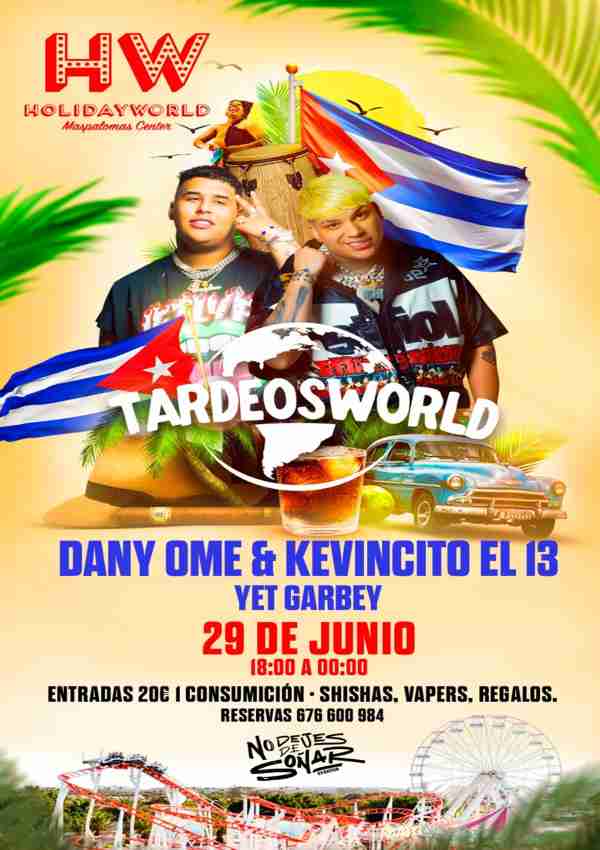 Fiesta "TardeosWorld" en Holiday World Maspalomas, Gran Canaria.