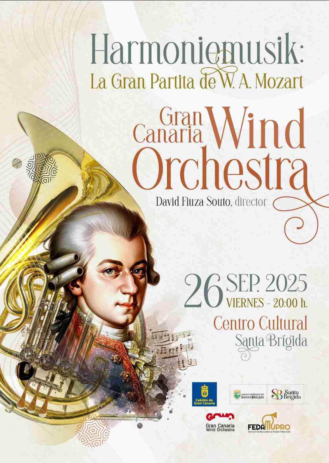 Concierto "La Gran Partita de Mozart" por Harmoniemusik en el Centro Cultural Villa de Santa Brígida, Gran Canaria.