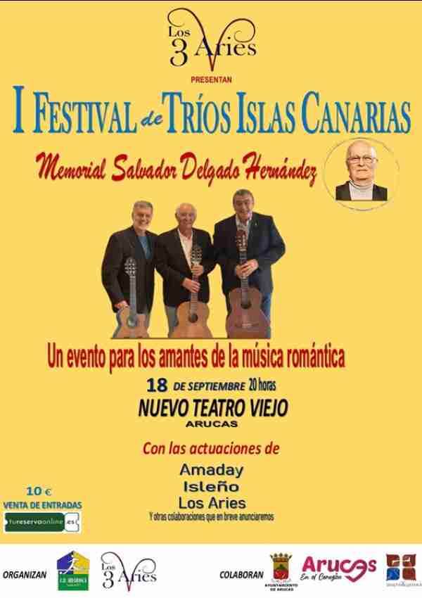 I Festival de Tríos Islas Canarias "Memorial Salvador Delgado" en el Nuevo Teatro Viejo de Arucas, Gran Canaria.