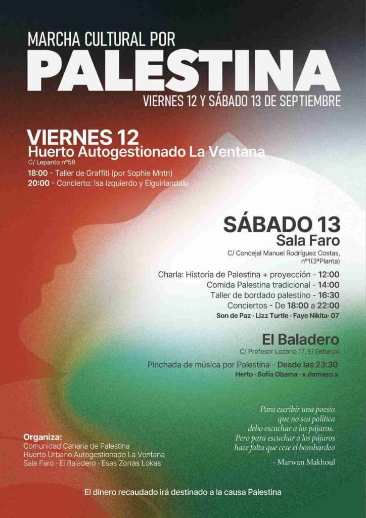 Fiesta - Pinchada por Palestina en El Baladero, Las Palmas de Gran Canaria.