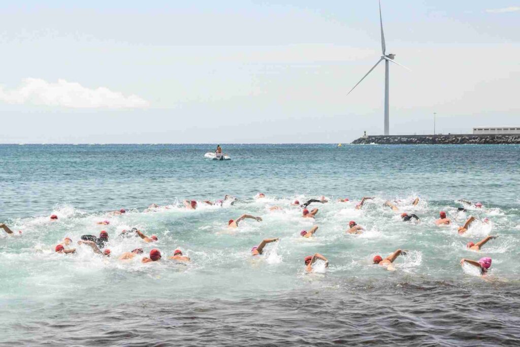 Deporte - Travesía a nado 2025 desde Los Barquillos, Playa de Arinaga, Agüimes, Gran Canaria.