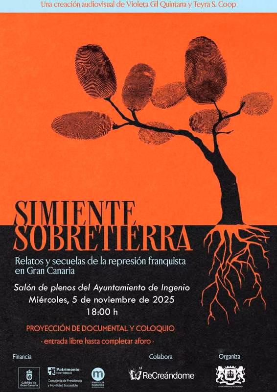 Proyección del Documental "Simiente Sobretierra" en el Salón de Plenos del Ayuntamiento de Ingenio, Gran Canaria.