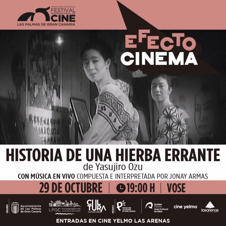 Proyección de la película "Historia de una hierba errante" de Yasujirō Ozu en el Cine Yelmo Las Arenas, dentro del Ciclo Efecto Cinema, en Las Palmas de Gran Canaria.