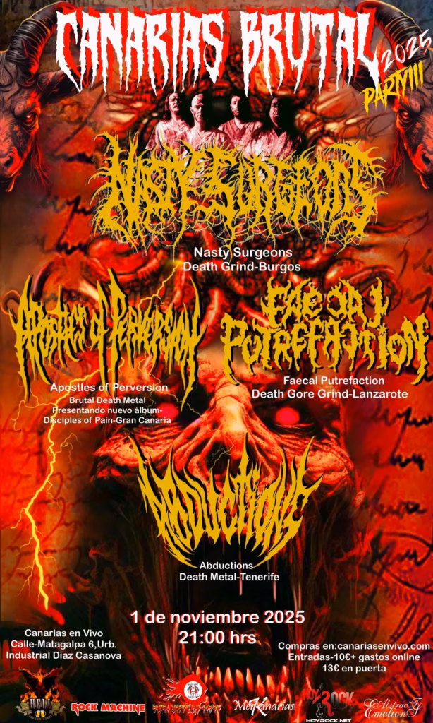 Festival "Canarias Brutal Fest" en la Sala Canarias en Vivo, Las Palmas de Gran Canaria.