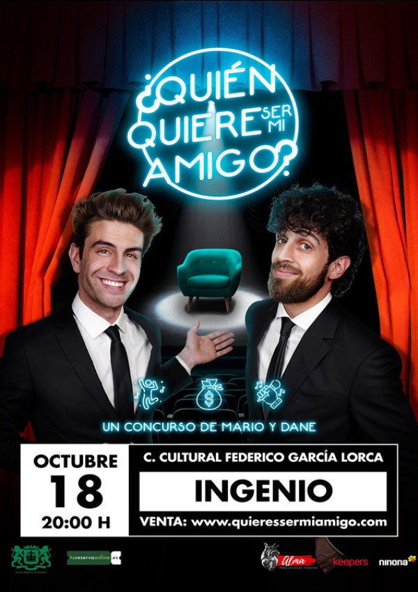 Humor con "¿Quieres ser mi amigo?" en el Centro Cultural Federico García Lorca, Ingenio, Gran Canaria.