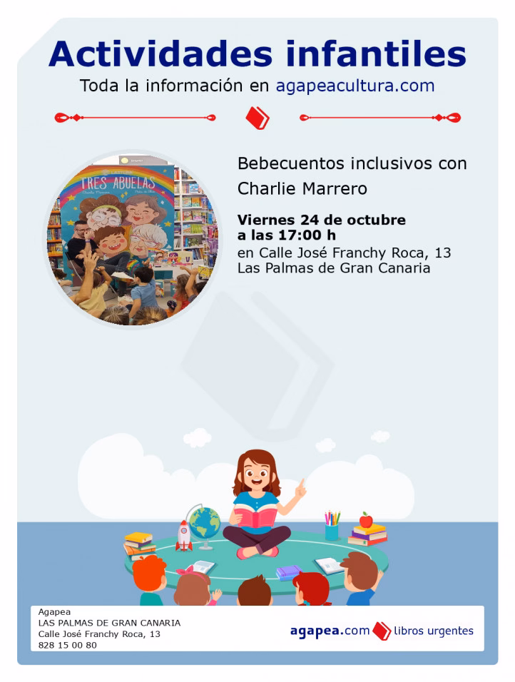 Evento infantil - Bebecuentos inclusivos con Charlie Marrero en Librería Agapea Las Palmas de Gran Canaria.