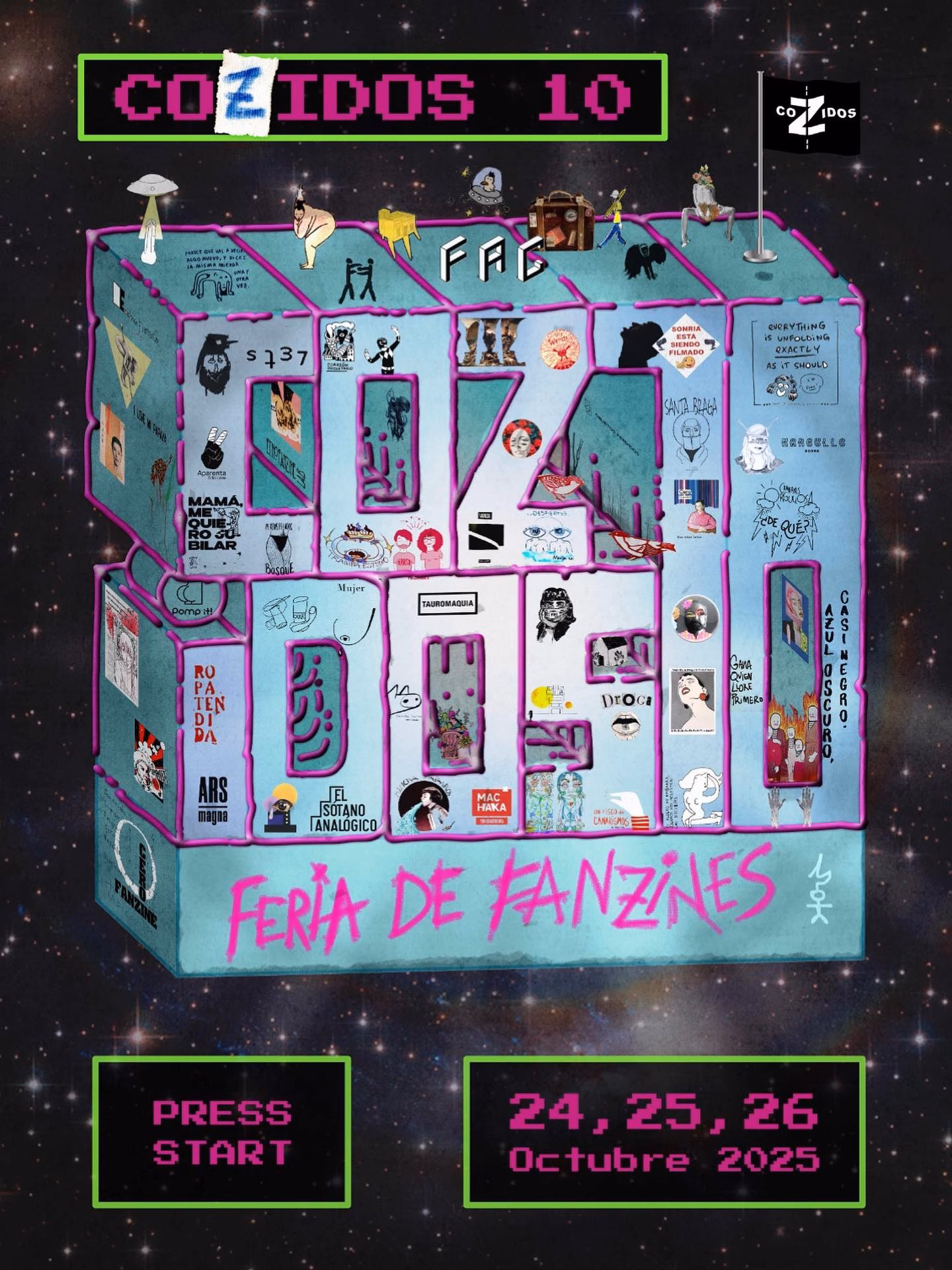 CoZidos 10 - 10ª edición de la Feria de Fanzines en Cero Fanzine, El Sebadal, Las Palmas de Gran Canaria.
