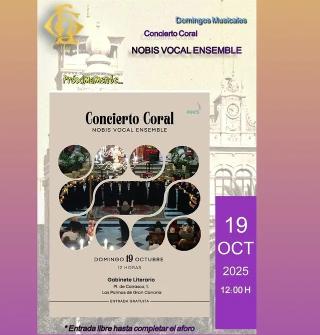 Concierto de Nobis Vocal Ensemble en el Gabinete Literario de Las Palmas de Gran Canaria.
