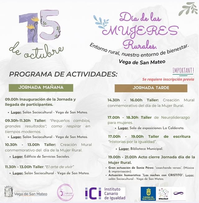 Celebración del Día de las Mujeres Rurales en Vega de San Mateo, Gran Canaria.