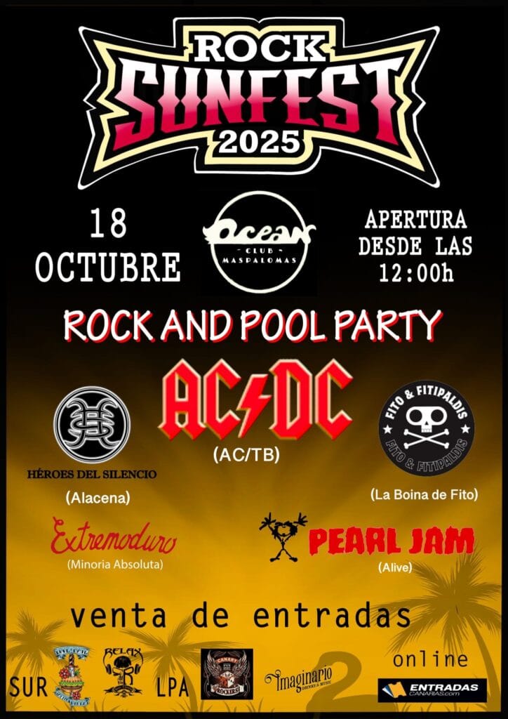 Festival - Rock Sunfest 2025 en el Ocean Club Maspalomas, Gran Canaria.
