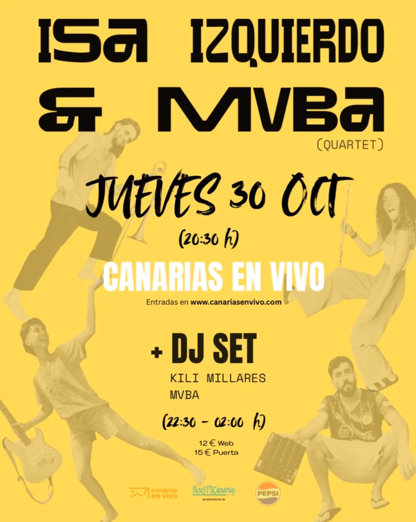 Concierto de Isa Izquierdo & MVBA en la Sala Canarias En Vivo, Las Palmas de Gran Canaria.