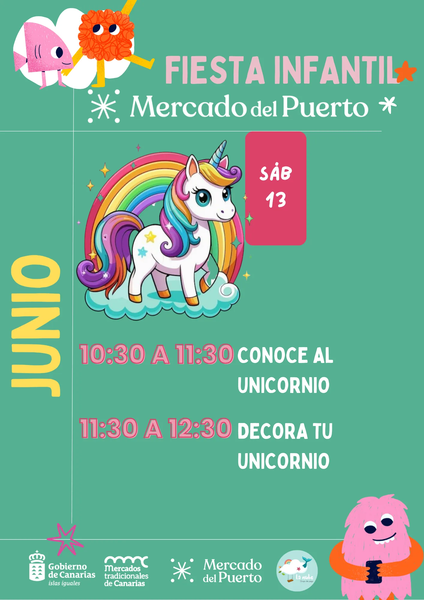 Actividades infantiles en el Mercado del Puerto, Las Palmas de Gran Canaria