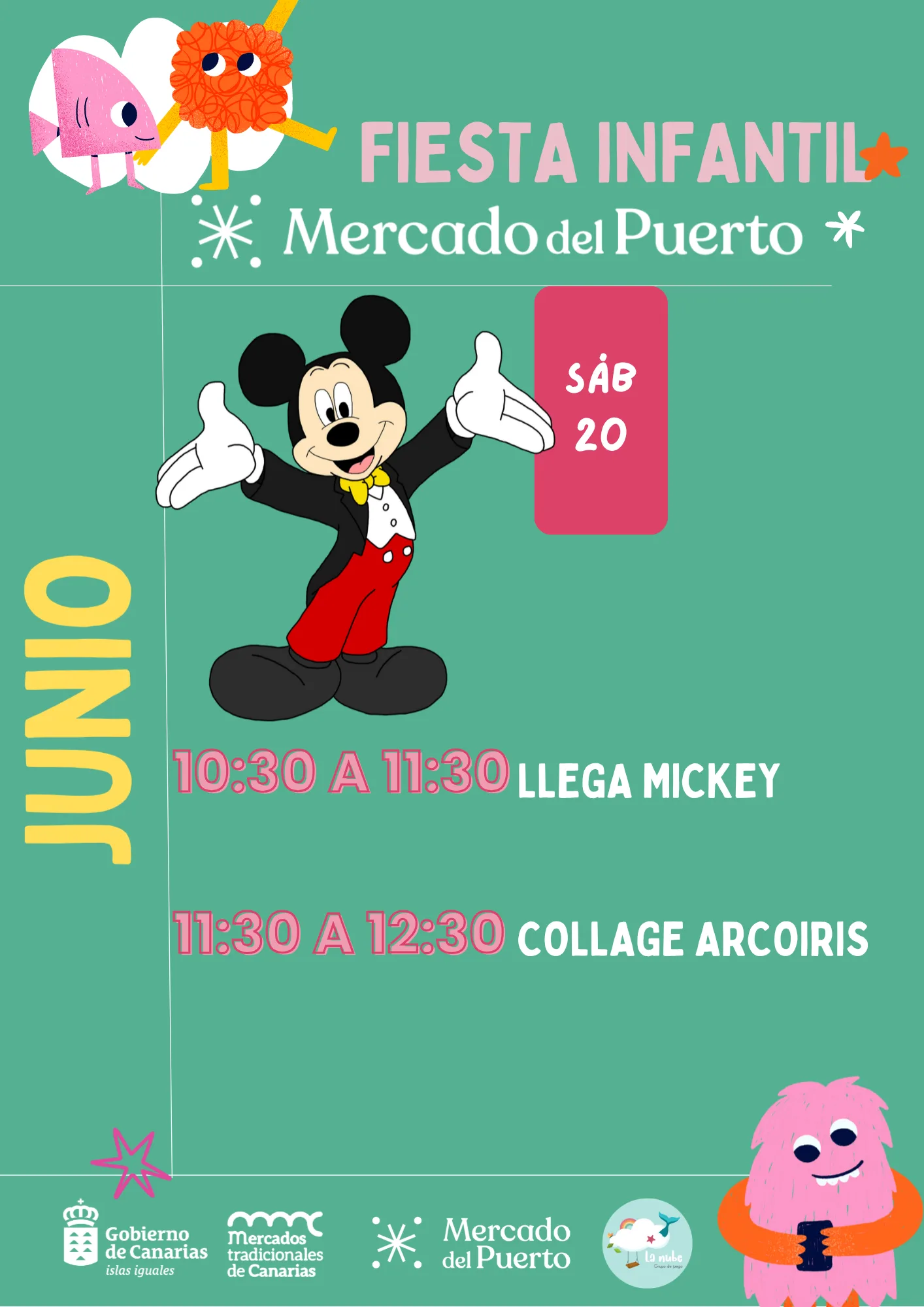 Actividades infantiles en el Mercado del Puerto, Las Palmas de Gran Canaria