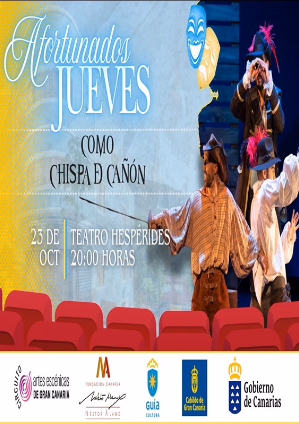 Teatro "Como chispa de cañón" en el Teatro Hespérides de Guía, Gran Canaria.