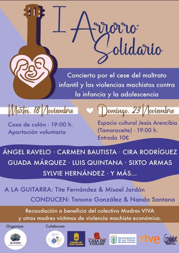 Concierto 'Arrorró Solidario' en el Centro Cultural Jesús Arencibia, Las Palmas de Gran Canaria.