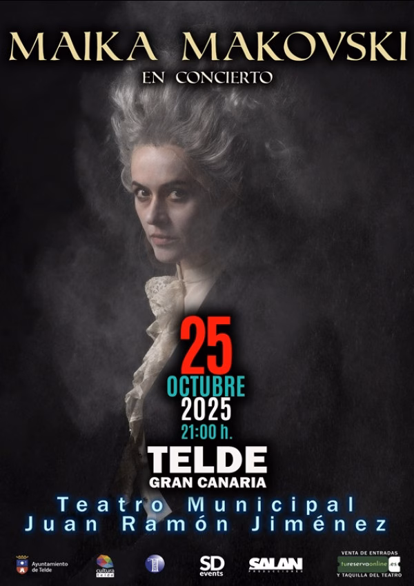 Concierto de Maika Makovski en el Teatro Juan Ramón Jiménez, Telde, Gran Canaria.