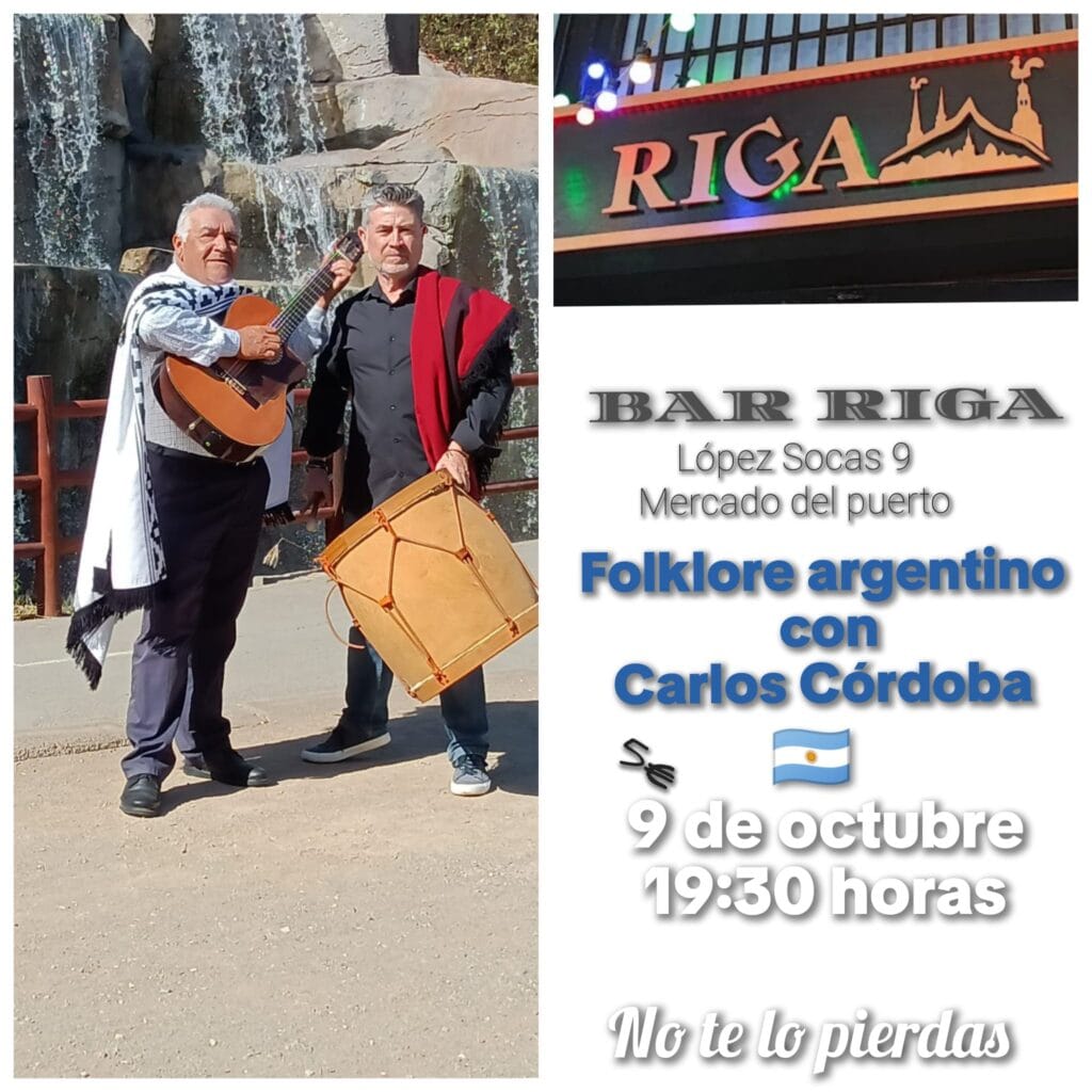 Concierto con música argentina, el jueves En RIGA Art Café, Las Palmas de Gran Canaria. 