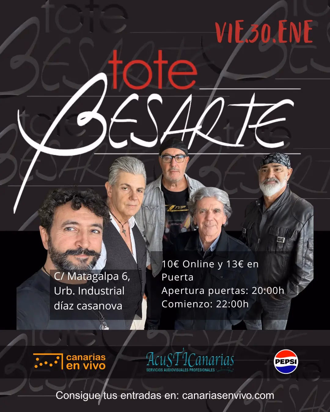 Concierto de Ron Voodoo + Mujercitas en la Sala Canarias en Vivo, Las Palmas de Gran Canaria.