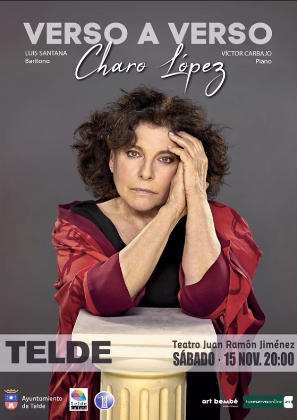 Concierto "Verso a Verso" de Charo López en el Teatro Juan Ramón Jiménez, Telde, Gran Canaria.