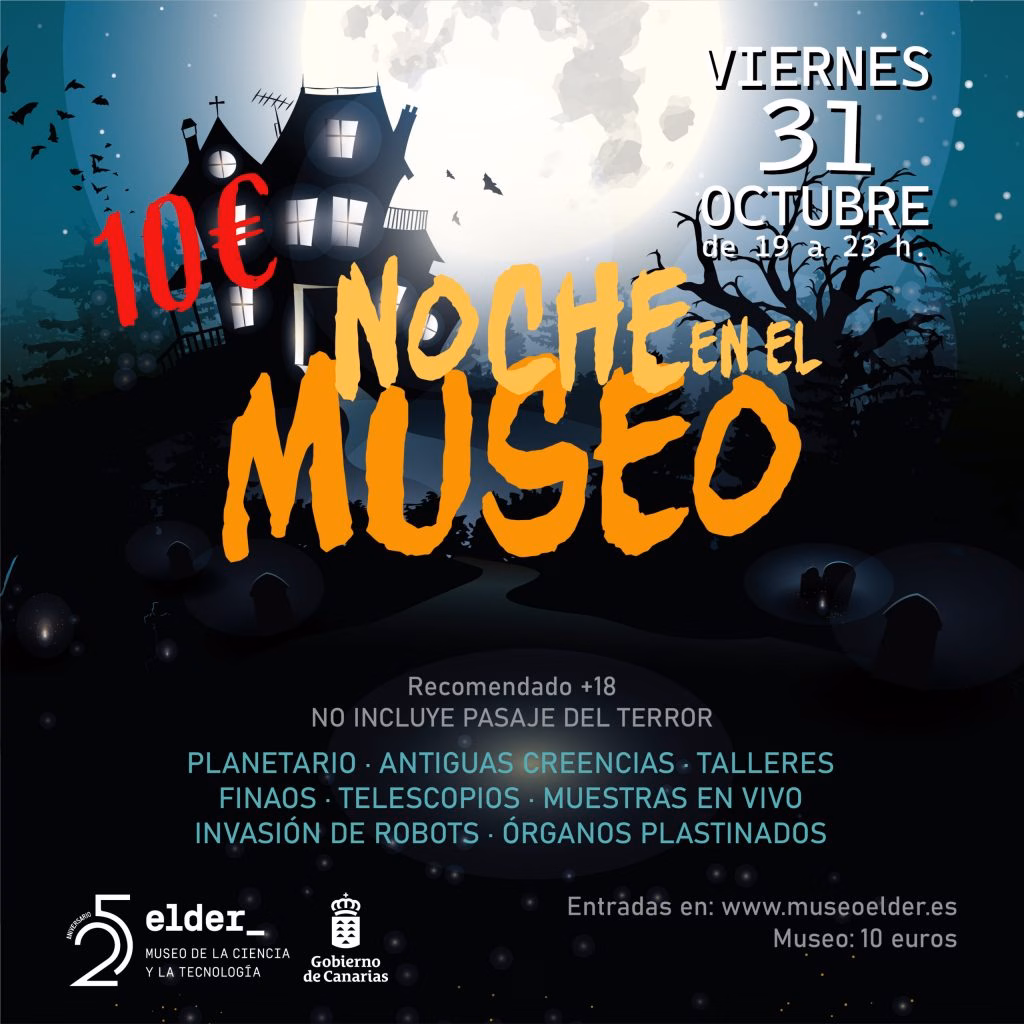 "Edición Halloween" de la Noche en el Museo Elder de Las Palmas de Gran Canaria.