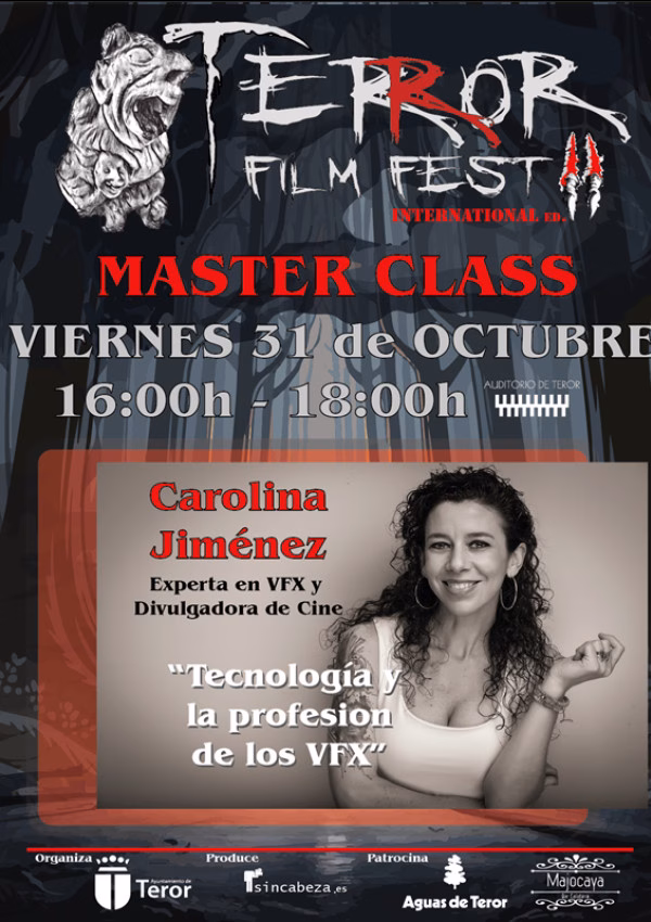 Masterclass del Teror Film Fest "Tecnología y la profesión de los VFX" en el Auditorio de Teror, Gran Canaria.