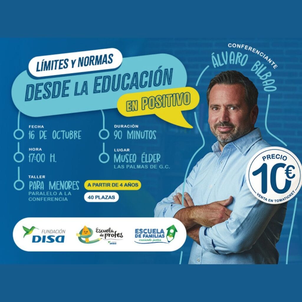 Charla "Límites y normas desde una educación en positivo" en el Museo Elder de Las Palmas de Gran Canaria.