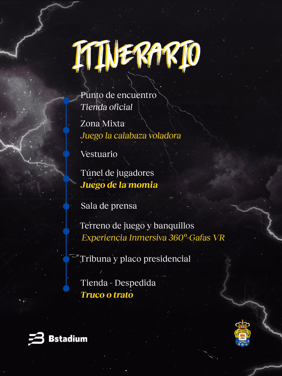 Tour Especial de Halloween UD Las Palmas en el Estadio de Gran Canaria, Las Palmas de Gran Canaria.