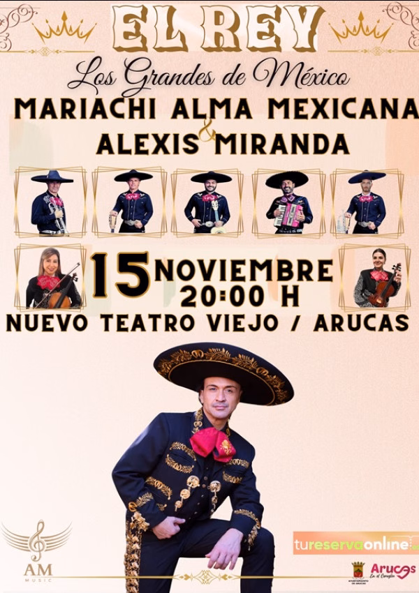 Concierto - El Rey (los Grandes de México) en el Nuevo Teatro Viejo de Arucas, Gran Canaria.