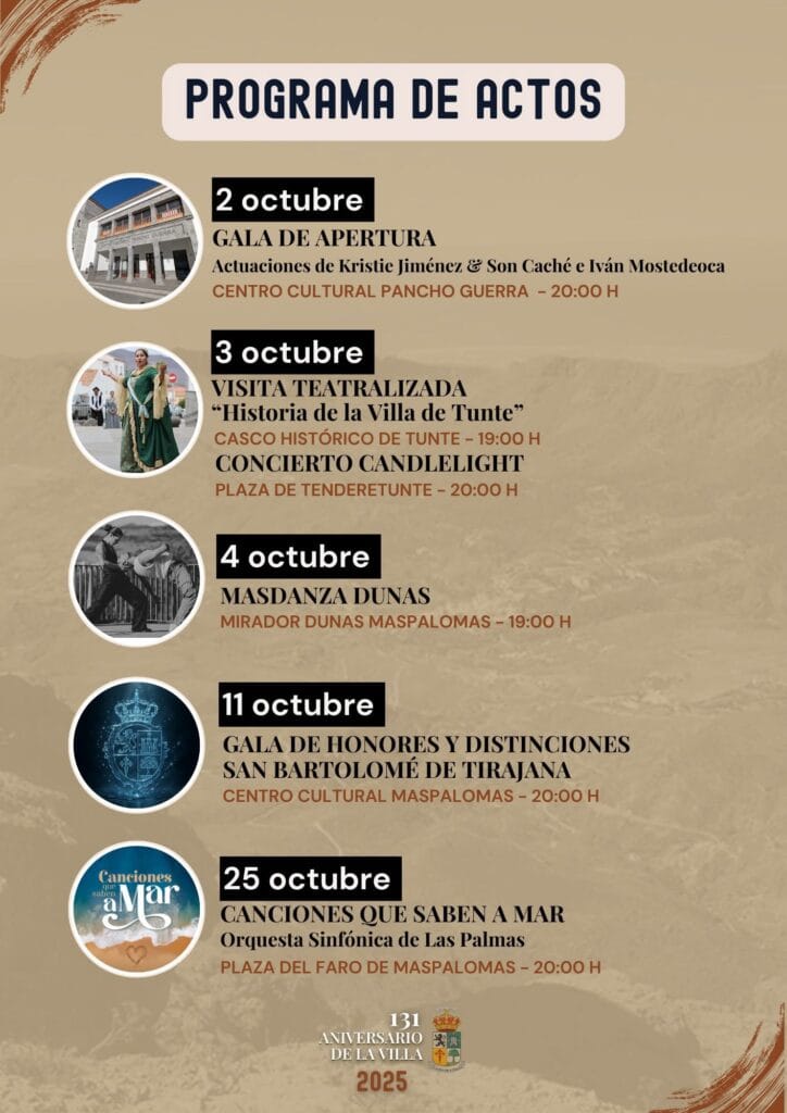 Gala de Honores y Distinciones en el Centro Cultural de Maspalomas, San Bartolomé de Tirajana, Gran Canaria.