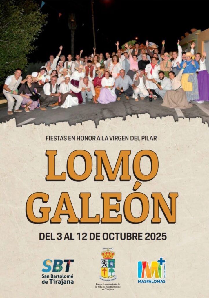 Programa de las Fiestas del Pilar en Lomo Galeón, San Bartolomé de Tirajana, Gran Canaria