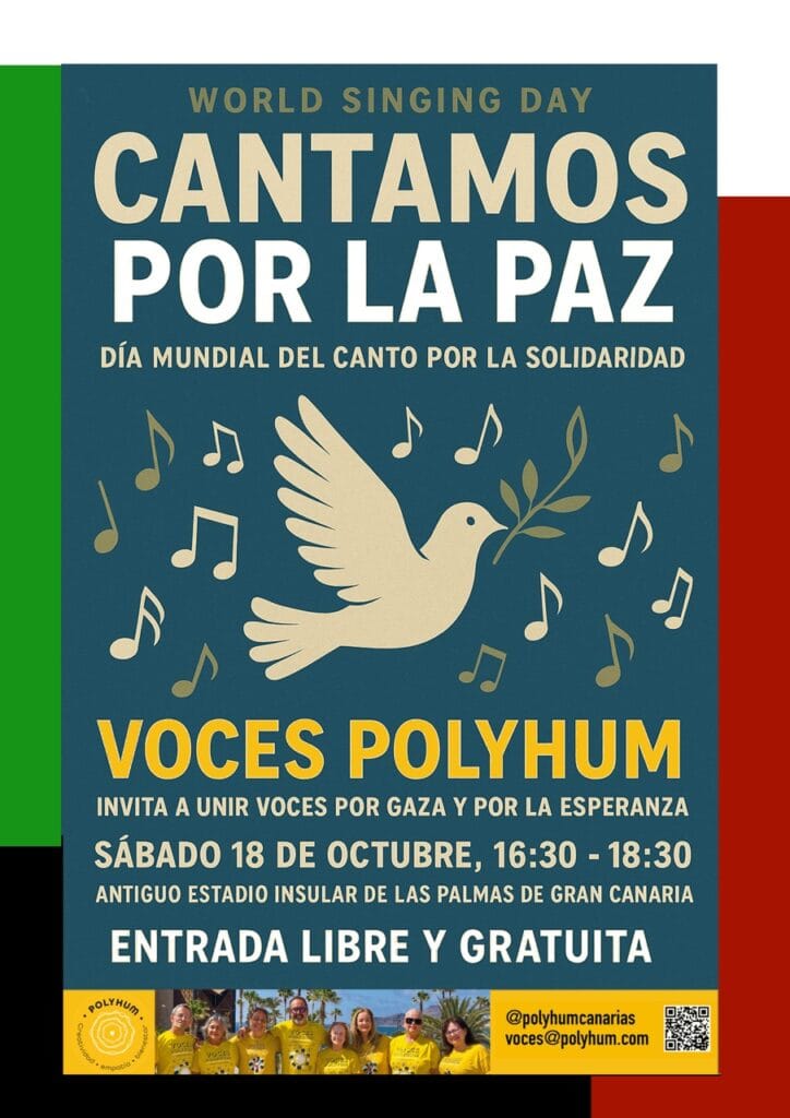 Música - Cantamos por la paz en el Parque del Antiguo Estadio Insular, Las Palmas de Gran Canaria.