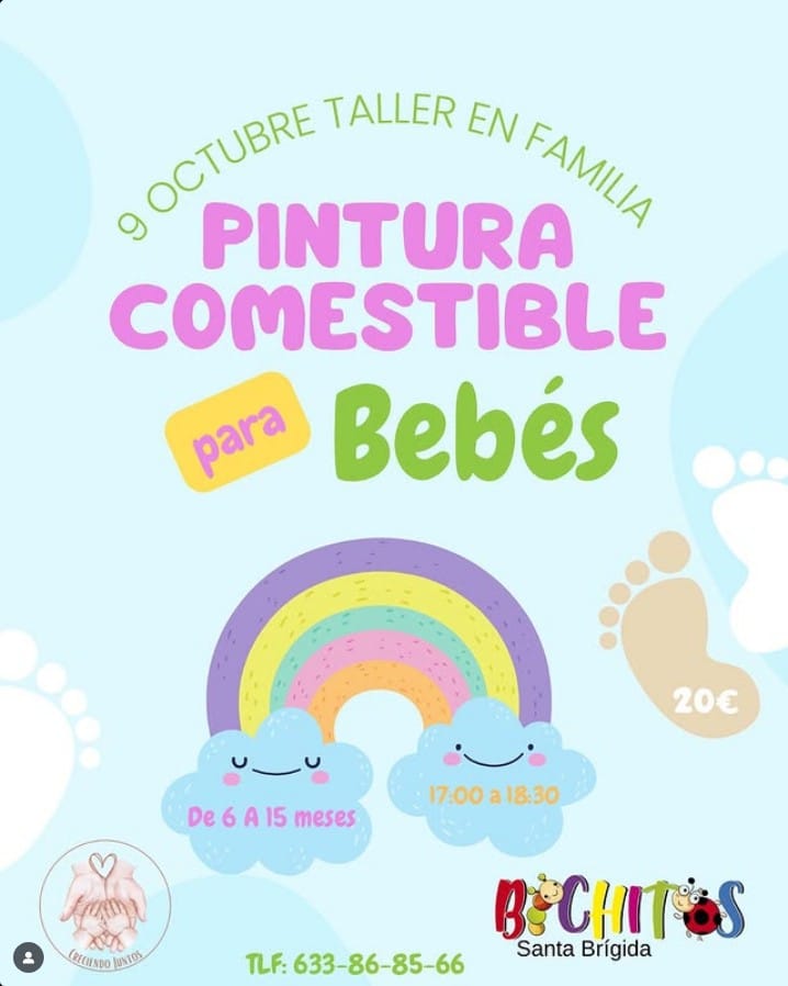 Taller "Pintura Comestible" para Bebés en la Escuela Infantil Bichitos, Santa Brígida, Gran Canaria.