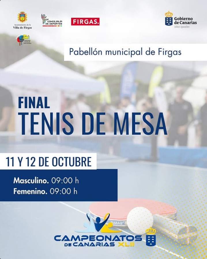 Deporte - Gran Final de Tenis de Mesa el Pabellón Municipal de Firgas, Gran Canaria.