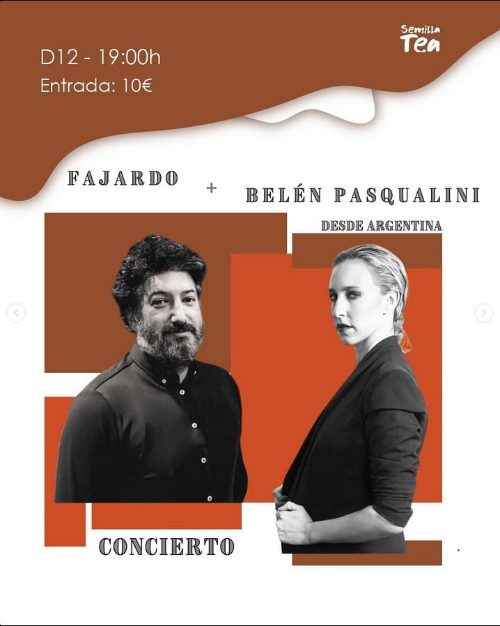 Concierto de Fajardo + Belén Pasqualini en el Espacio Tea de Agaete, Gran Canaria.