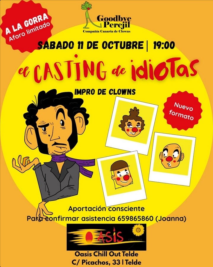 Impro de Clowns "El Casting de idiotas" en Oasis Chill Out, Telde, Gran Canaria.