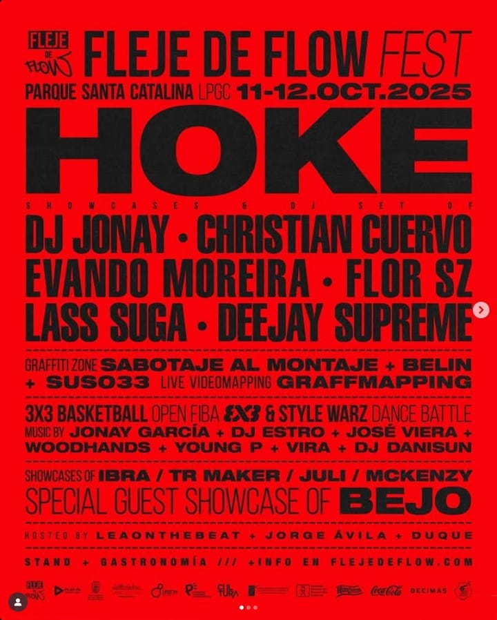 Fleje de Flow Festival en el Parque de Santa Catalina, Las Palmas de Gran Canaria.