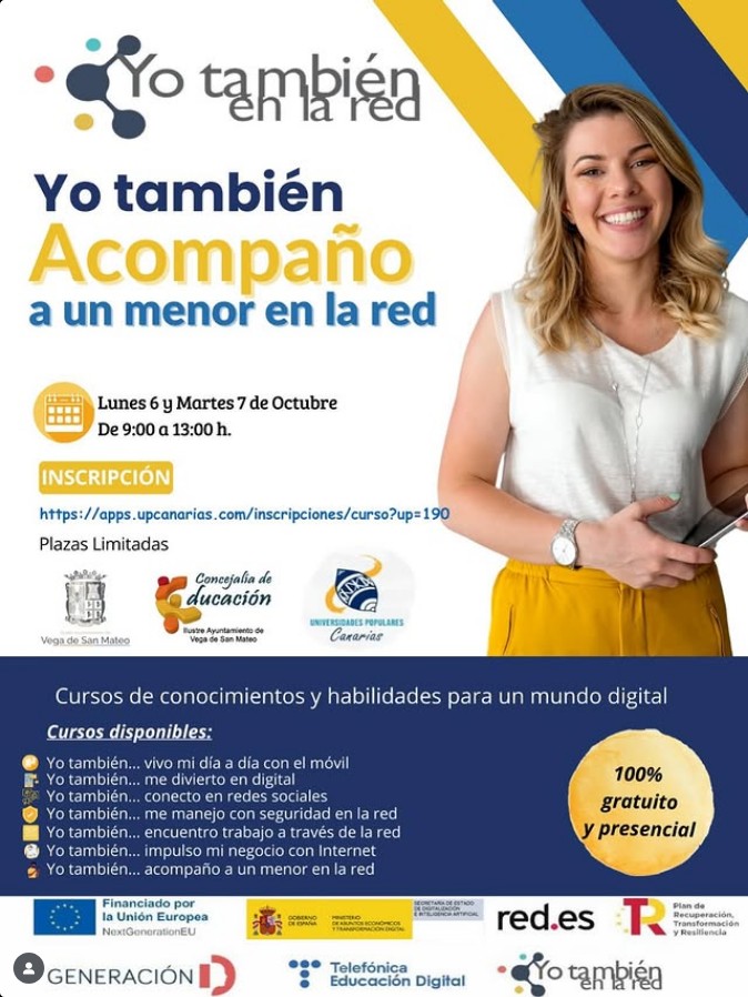 Taller - Yo también... Acompaño a un menor en la red, en Vega de San Mateo, Gran Canaria.