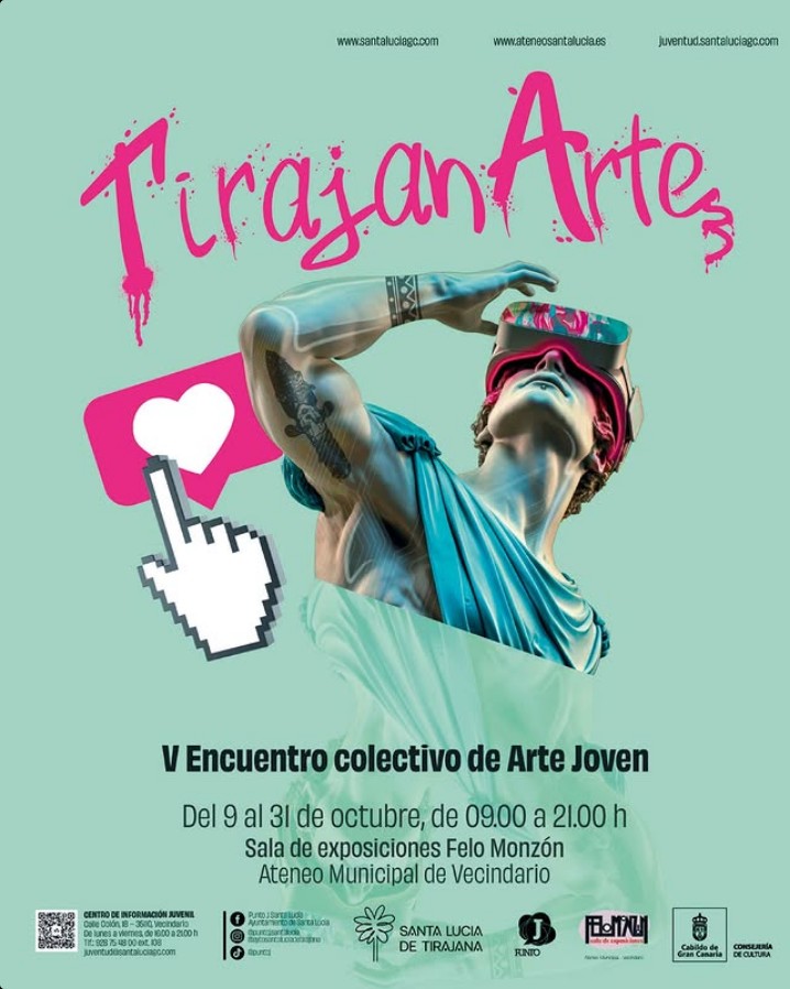 Inauguración - TirajanArte, V Encuento colectivo de Arte Joven, en el Ateneo Municipal de Vecindario, Santa Lucía, Gran Canaria.